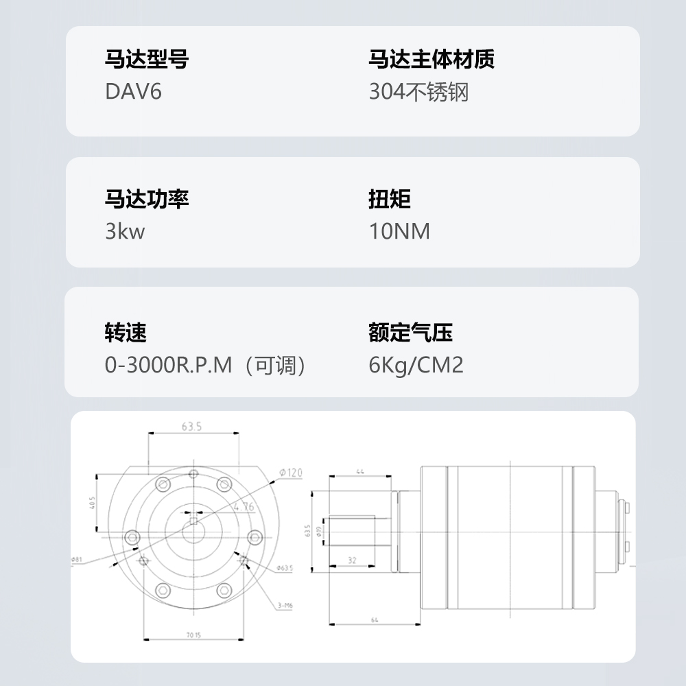 不锈钢气动马达